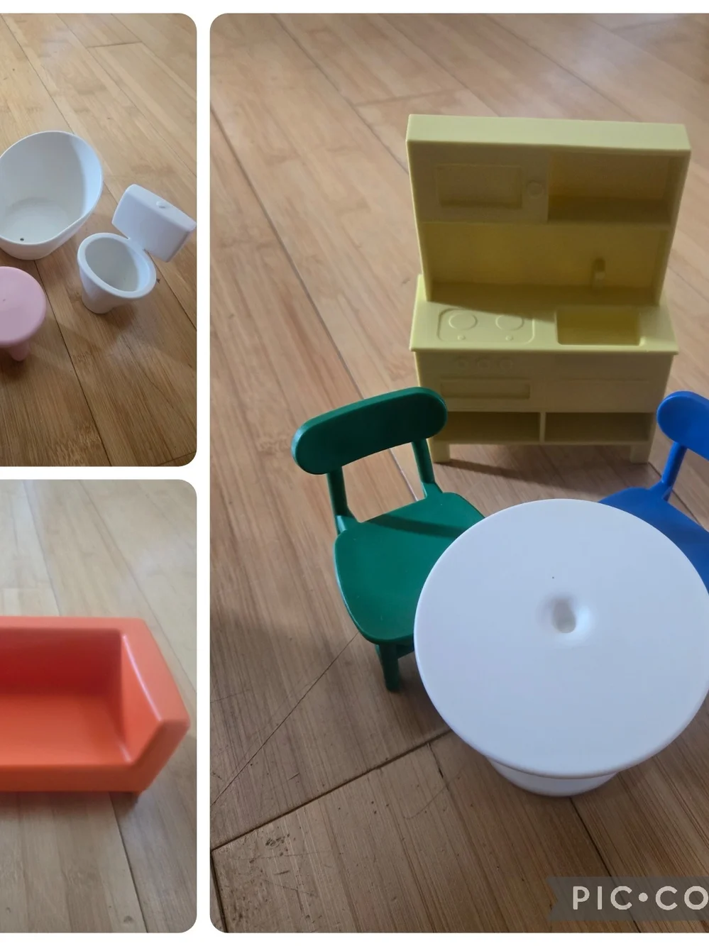 Assorrted Dollhouse Furniture Kitchen Bathroom Living Room Colorful Collectable